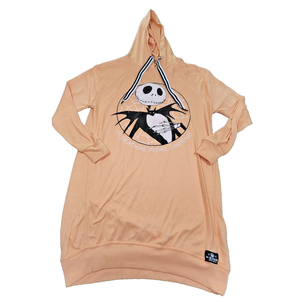 Disney Nightmare Before Christmas‎ Jack Skellington Hooded Dress Peach Small 4-6